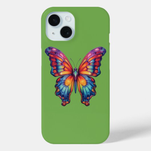 青いオレンジの羽を持つ蝶 Case-Mate iPhoneケース (裏面)