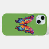 青いオレンジの羽を持つ蝶 Case-Mate iPhoneケース (裏面 (横))
