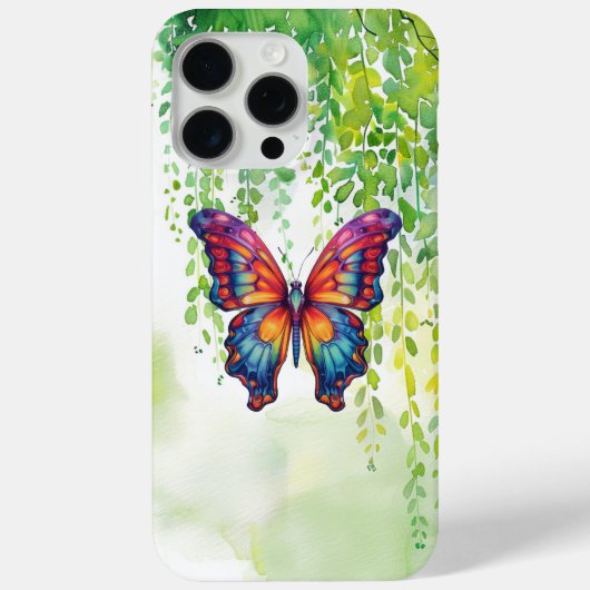 青いオレンジの羽を持つ蝶 Case-Mate iPhoneケース (裏面)