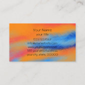 青いオレンジ絵画の抽象美術10 名刺 (裏面)