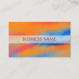青いオレンジ絵画の抽象美術10 名刺