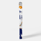 青いオレンジ色のチームの色の子供のサッカーボールのパターン Case-Mate iPhoneケース (裏面 / 左)