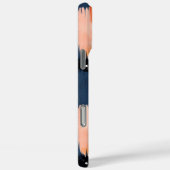 青いオレンジ色のブラシストローク抽象芸術パターン Case-Mate iPhoneケース (裏面 / 右)