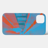 青いオレンジ色の地下鉄のパリの女性の芸術 Case-Mate iPhoneケース (裏面 (横))