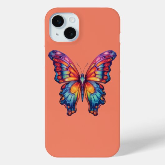 青いオレンジ色の羽を持つ蝶 Case-Mate iPhoneケース (裏面)