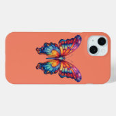 青いオレンジ色の羽を持つ蝶 Case-Mate iPhoneケース (裏面 (横))
