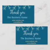 青いオレンジ色の雪がビジネス名のクリスマスを追加 名刺 (正面/裏面)