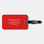 青いオレンジ色の雲のサンセット写真名前をカスタムするスクリプト ラゲッジタグ (裏面横)