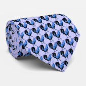 青いオンドリのタイ ネクタイ (ロール)