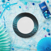 青いオーブス3D ペーパープレート (パーティー)