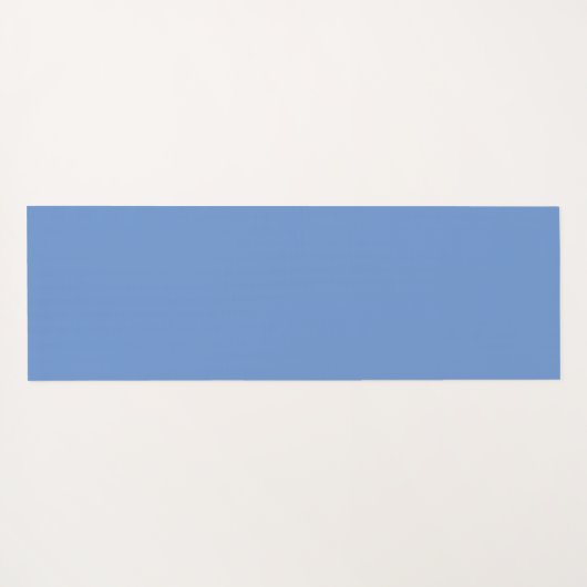 青いオームデザインと紫の蝶よ ヨガマット (裏面(横))