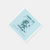 青いカウガール エイジ・トゥ・パーフェクション バースデーパーティー スタンダードカクテルナプキン (角)