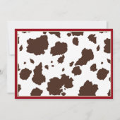 青いカウボーイのベビーシャワーのバンダナのジャンパー 招待状 (裏面)