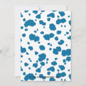 青いカウボーイのベビーシャワーの招待状 招待状 (裏面)