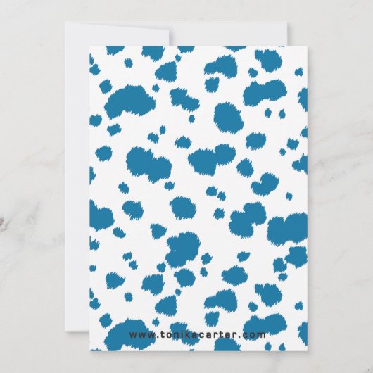 青いカウボーイのベビーシャワーの招待状 招待状 (裏面)