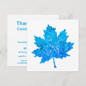 青いカエデの葉 招待状 (正面/裏面)