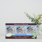 青いカエルとハスの誕生のお知らせ 案内状 (スタンド正面)