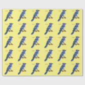 青いカエルのイラスト ラッピングペーパー (フラット)