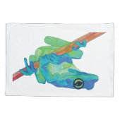 青いカエル 枕カバー (裏面)