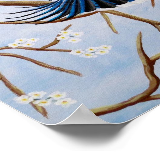 青いカケス ポスター (角)