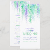 青いカスケードグリーンの蔓のアート水彩パック メニュー (正面/裏面)