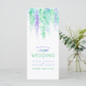 青いカスケードグリーンの蔓のアート水彩パック メニュー (スタンド正面)