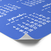 青いカスタマイズされたポスター年間カレンダー2016 ポスター (角)