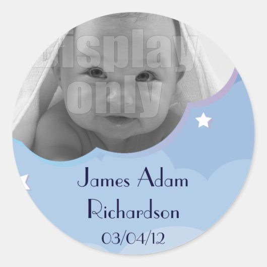 青いカスタマイズ可能なシール ラウンドシール (正面)