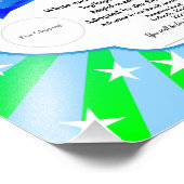 青いカスタマイズ可能なペット養子縁組の証明書 フォトプリント            (角)