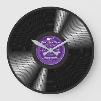 青いカスタマイズ可能のまわりにな岩の大きな時計 ラージ壁時計