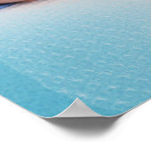 青いカスタムパーソナライズされた赤ちゃん男の子の写真 ポスター (角)