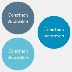 青いカスタム子供の名前ラベルの濃淡 ラベル