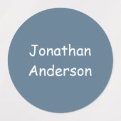 青いカスタム子供の名前ラベルの濃淡 ラベル (デザイン1)