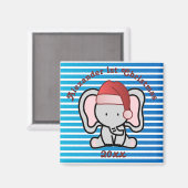 青いカスタム男の赤ちゃん名初めてのクリスマス2022 マグネット (正面/裏面)