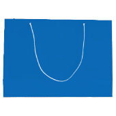 青いカスタム男の赤ちゃん名初めてのクリスマス2022 ラージペーパーバッグ (裏面)