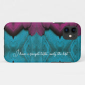 青いカスタム羽毛iPhoneケース Case-Mate iPhoneケース (裏面(横))