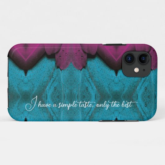 青いカスタム羽毛iPhoneケース Case-Mate iPhoneケース (裏面(横))