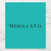 青いカスタム ワイン スパークリング ワイン ラベル (シングルラベル)