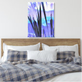 青いカタイル キャンバスプリント (インサイチュ (寝室))