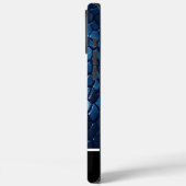 青いカタツムキンのパターンを輝かせる Case-Mate iPhoneケース (裏面 / 左)