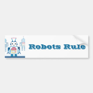青いカッコいいロボット贈り物ノベルティ バンパーステッカー