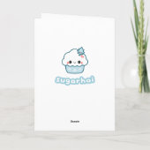 青いカップケーキの休日 シーズンカード (裏面)