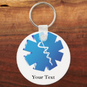 青いカドゥセウスの医療品 キーホルダー (正面)