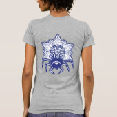 青いカニのモンスターデザイン Tシャツ (裏面)