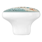 青いカニの海洋的装飾品の水彩画 セラミックノブ (側面)