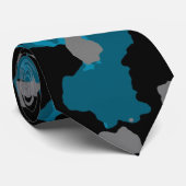 青いカムフラージュのタイ ネクタイ (ロール)