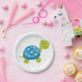 青いカメの紙吹雪のパーティーのプレート ペーパープレート (パーティー)