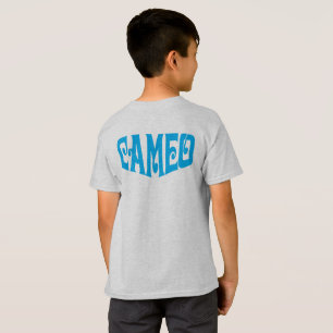 青いカメオのロゴの子供のTシャツ Tシャツ