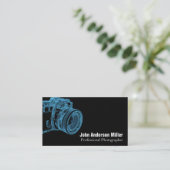 青いカメラのX線のカメラマンの名刺 名刺 (スタンド正面)