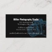 青いカメラのX線のカメラマンの名刺 名刺 (裏面)